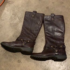 WOMENS BROWN COACH BOOTS